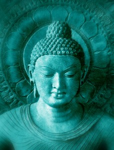 Blue hued Buddha